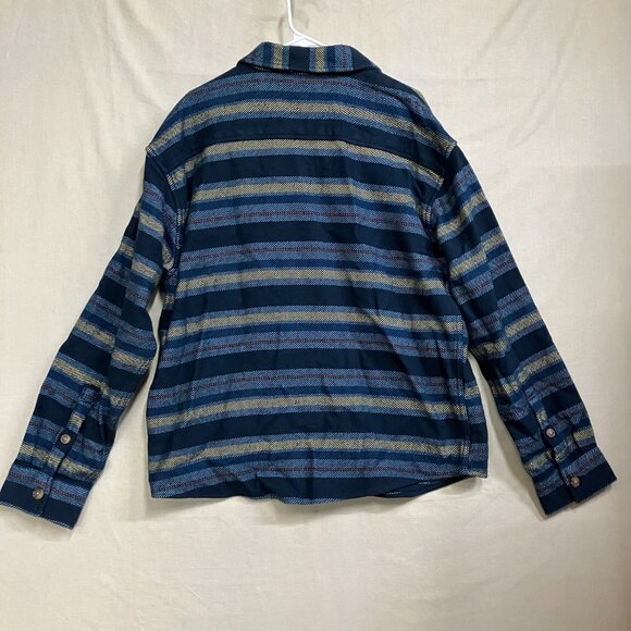 Goodfellow & Co Men's Striped Heavyweight Flannel Long Sleeve Button-Down Shirt - Picture 11 of 14